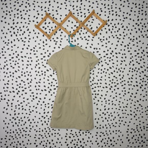 Cat & Jack Khaki Button Front Safari Girls Shirt Dress - Picture 3 of 6
